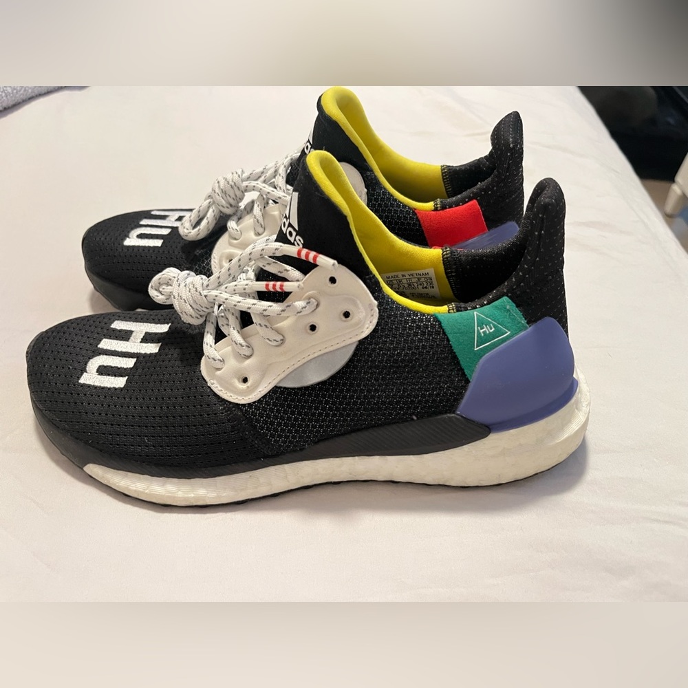 Adidas Pharrell x Solar Hu Glide 'Black' Sneakers